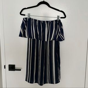 Stripped off the shoulder dress